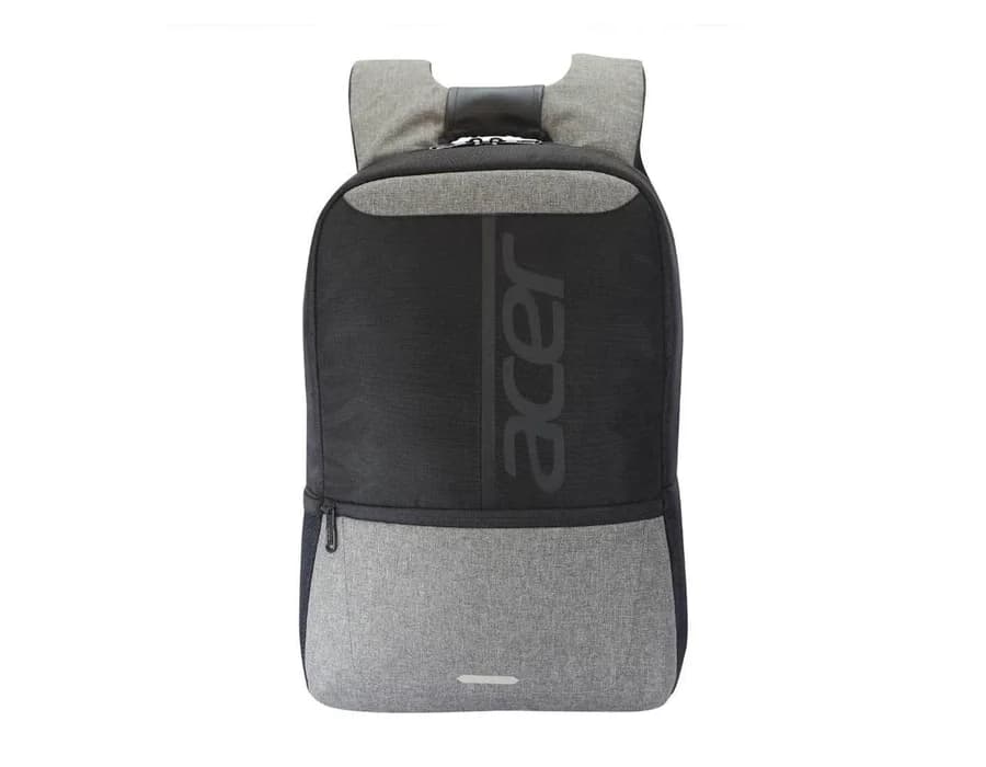 Acer Lite Extra Soft Padded Notebook Backpack Panel with Airmesh (16 Litre Capacity/Heavy Duty SBS Zippers/Premium 1680D Polyester Fabric) Premium Black and Grey