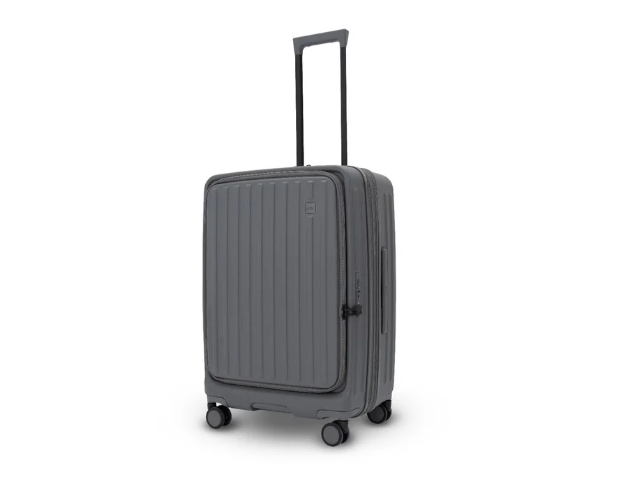 Acer Copenhagen, 25 inch/ 66 cm, Check-in Trolley Bag, 360 degree spin 8 Wheels, Two TSA lock, Top & Mid Open Expandable, rPET Storm Gray