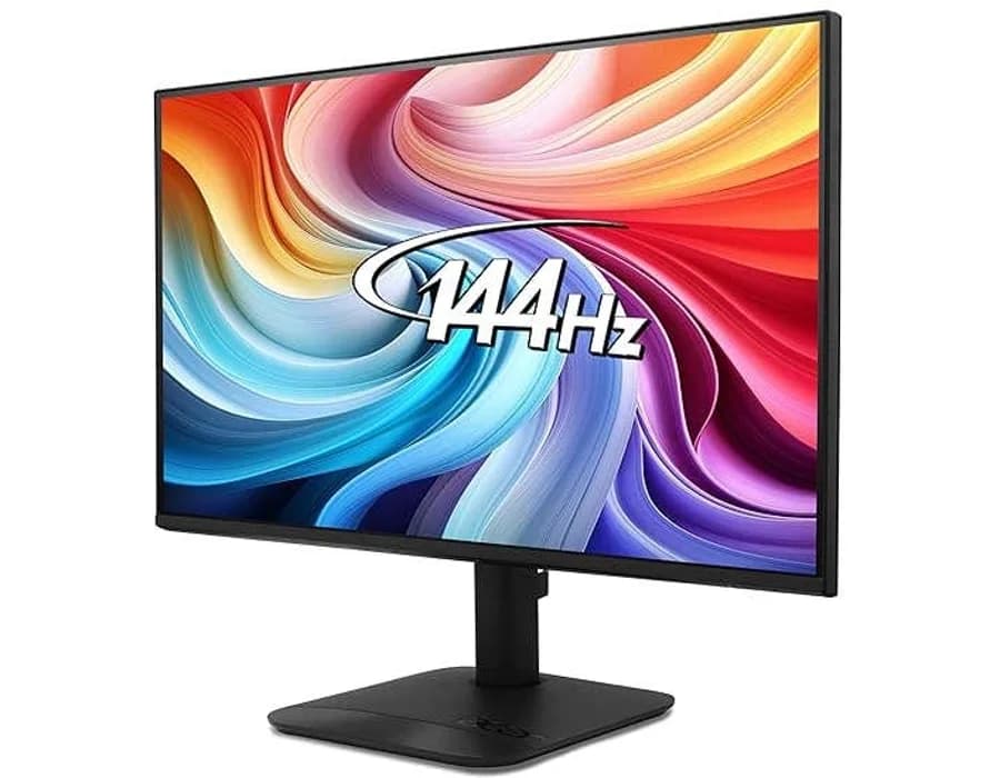 Acer KA270 P6 27 Inch IPS Full HD Backlit LED Monitor I 144Hz Refresh Rate, 1MS VRB, AMD FreeSync I 99% sRGB I 1 x VGA 1 x HDMI with Inbox HDMI Cable I Zero Frame Design I Eye Care I Stereo Speakers