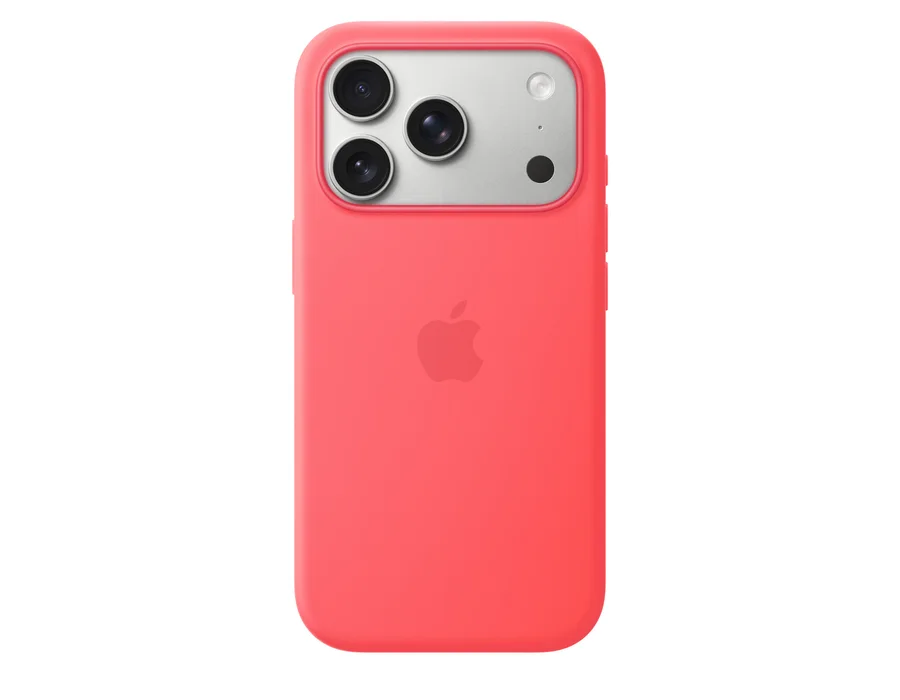 Apple iPhone 17 Pro Silicone Case with MagSafe – Bright Guava