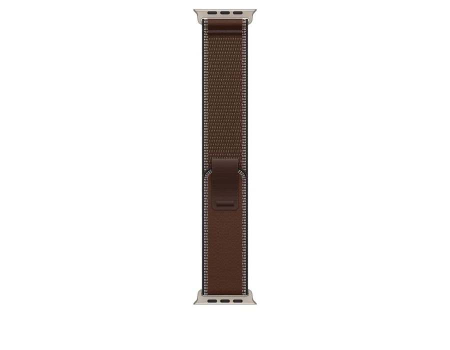 Apple 49mm Dark Umber Trail Loop - S/M - Natural Titanium Finish