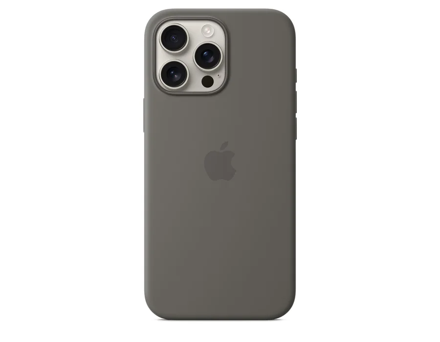 Apple iPhone 16 Pro Max Silicone Case with MagSafe – Stone Gray