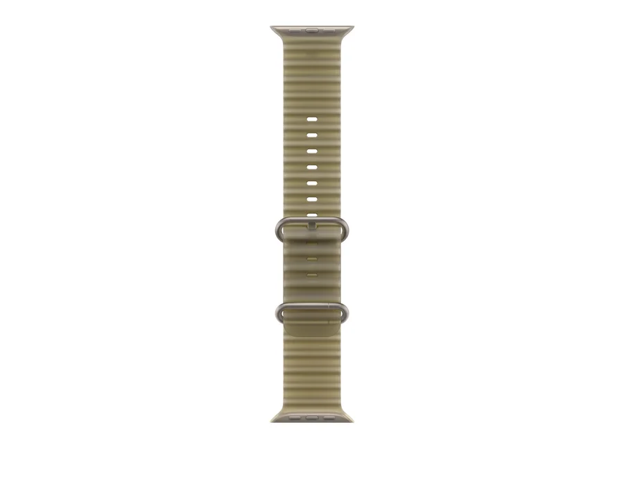 Apple 49mm Translucent Kelp Ocean Band - Natural Titanium Finish