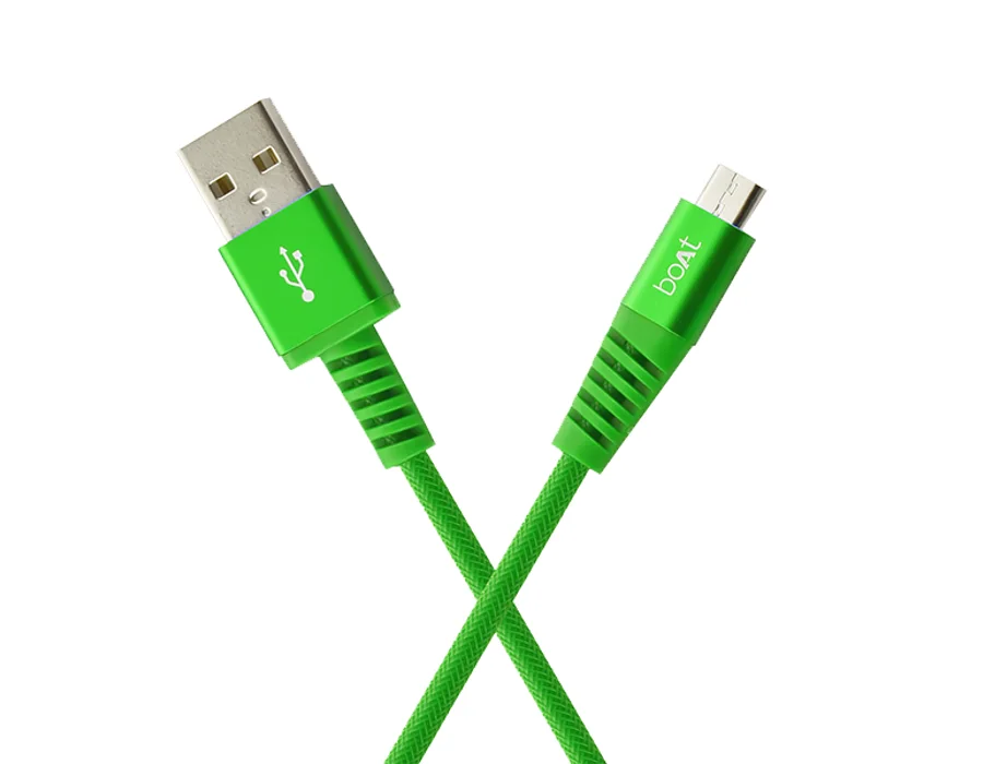 boAt Rugged V3 Micro USB 1.5 Meter — Green