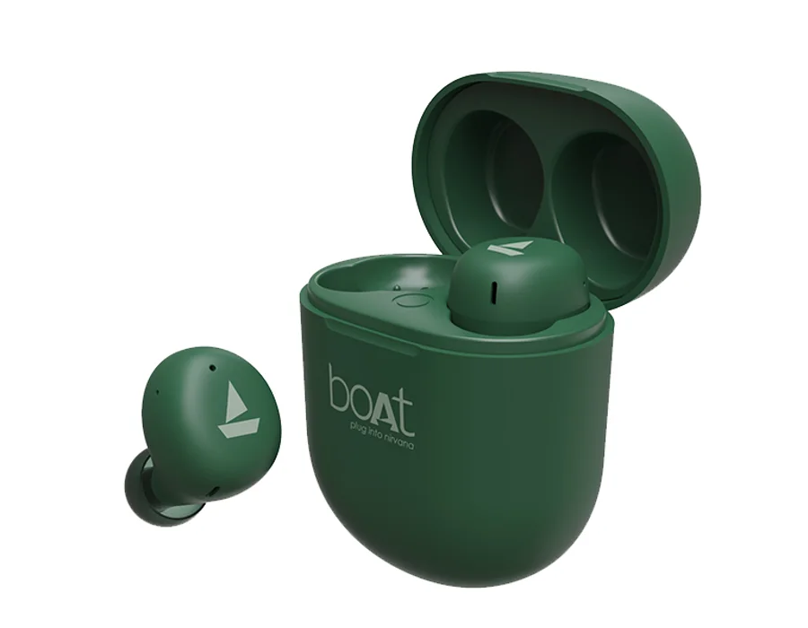 boAt Airdopes 381 — Army Green