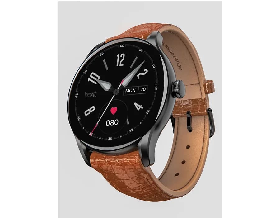 boAt Lunar Connect Ace — Brown Leather / Silicon