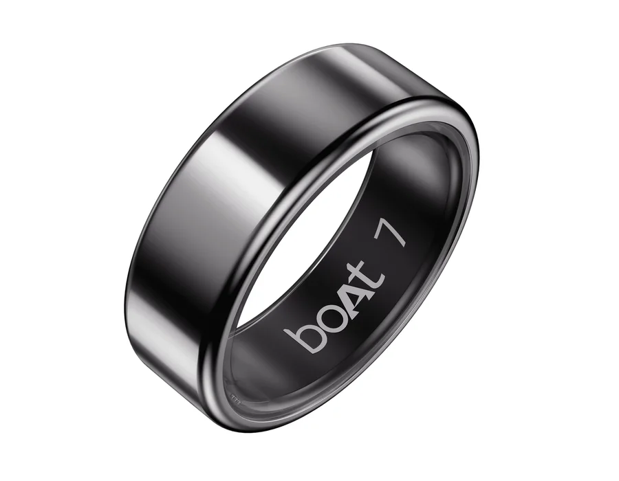 boAt Smart Ring Active Plus — Midnight Black / 7