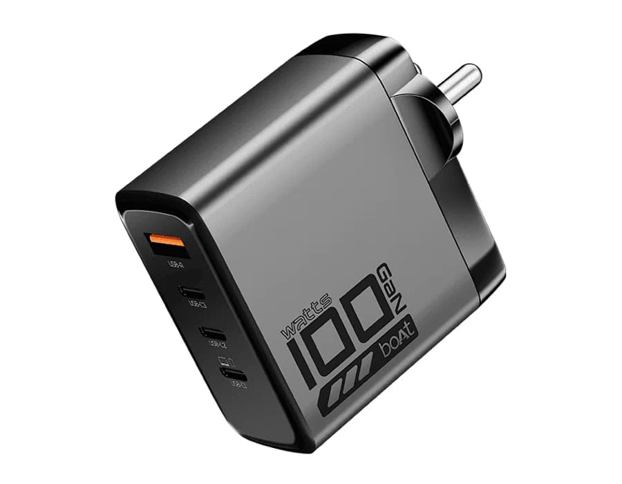 boAt 100W GaN Charger — Ash Grey