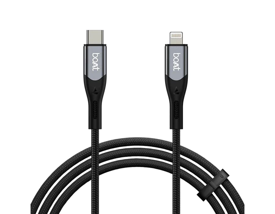 boAt Type C to L 27W Cable — Carbon Black