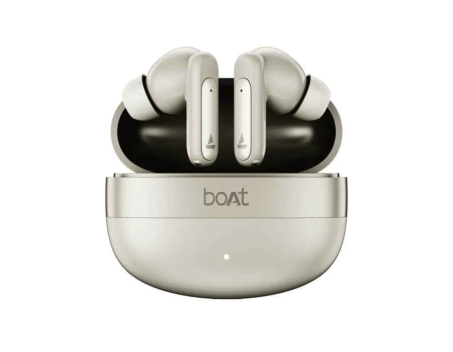 boAt Airdopes Plus 421 ANC — Metallic White