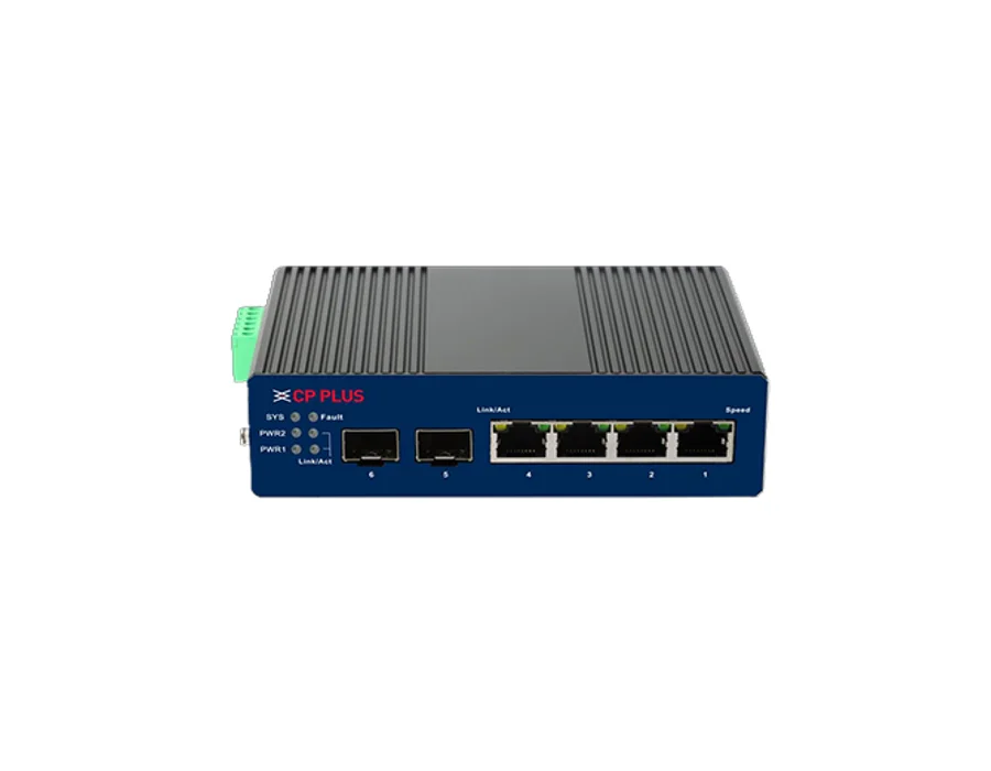 CP Plus CP-ANW-GPM4F2T-N12 – 4 Ports Gigabit Managed PoE Switch with 2 SFP Ports
