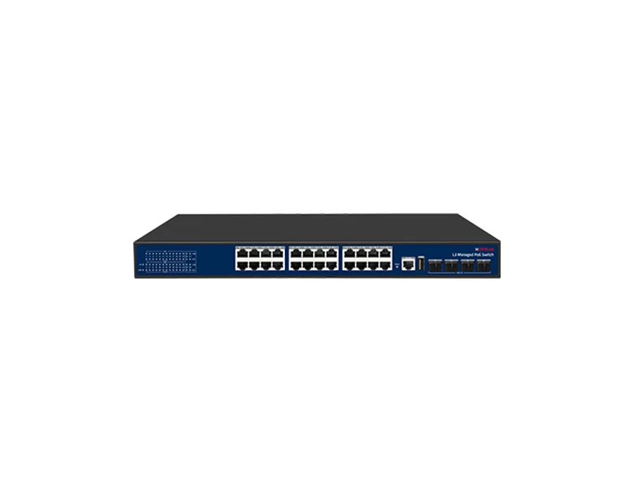 CP Plus CP-DNW-GPM24F4-40-L3 – 24 Ports Gigabit Managed PoE Switch with 4 SFP Ports