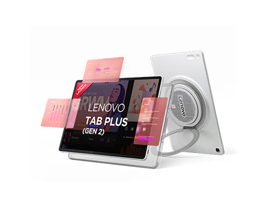 Lenovo Tab Plus Gen 2 (12.1 inches) 8 GB 128 GB Wi-Fi + Clear Case + 2Y Warranty + ADP- Celestial White