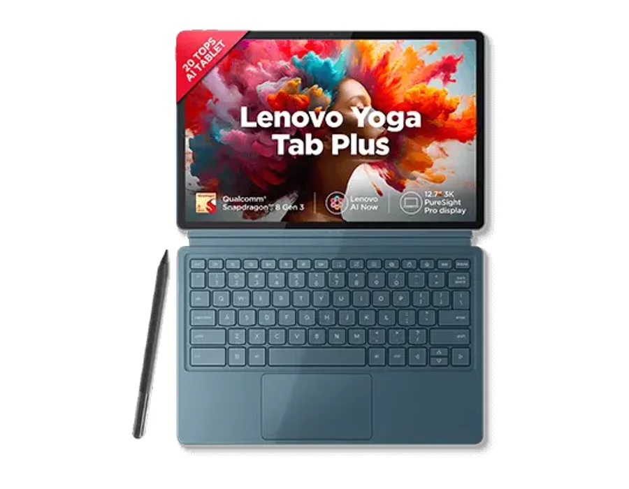 Lenovo Yoga Tab Plus (12.7 inches) 16 GB 512 GB Wi-Fi + Keyboard + Pen + 1 Year ADP + 2Y Warranty + ADP- Tidal Teal