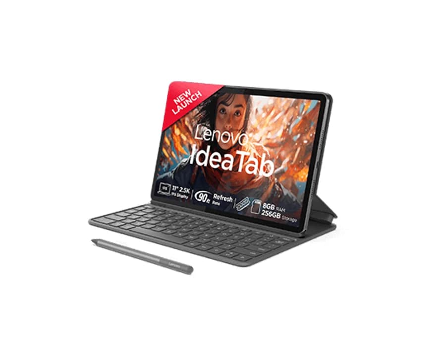 Lenovo Idea Tab 27.94 cms (11) 8 GB 256 GB 5G + Pen + Folio Keyboard - Luna Grey