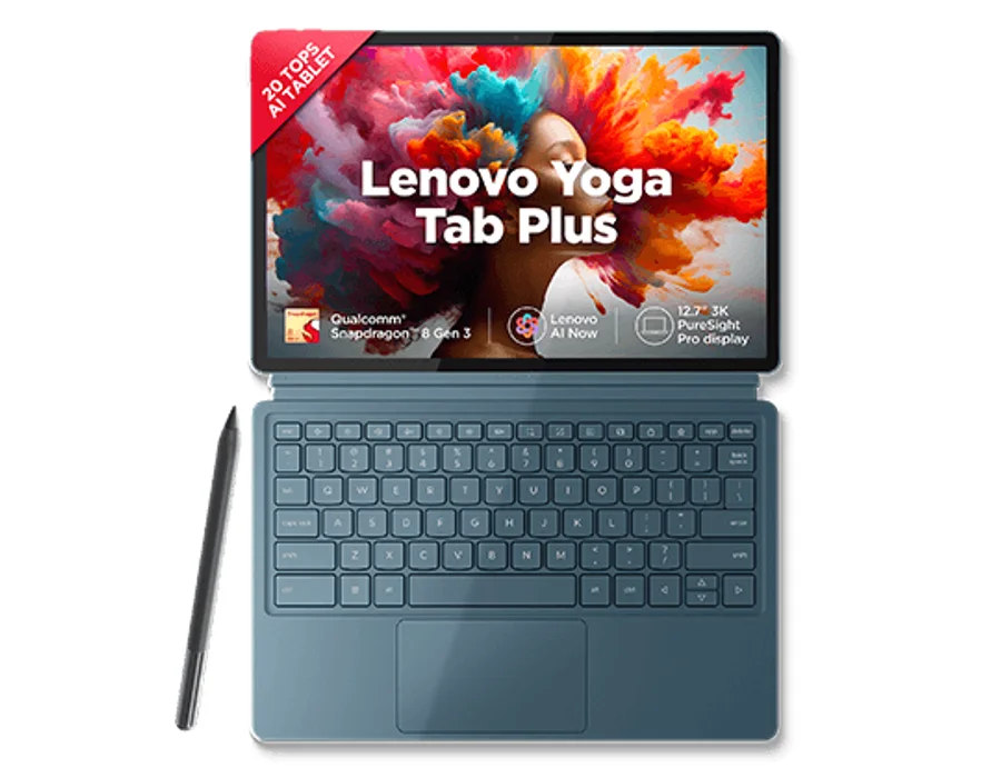 Lenovo Yoga Tab Plus 32.25 cms (12.7) 16 GB 512 GB Wi-Fi + Pen + Keyboard Pack - Tidal Teal