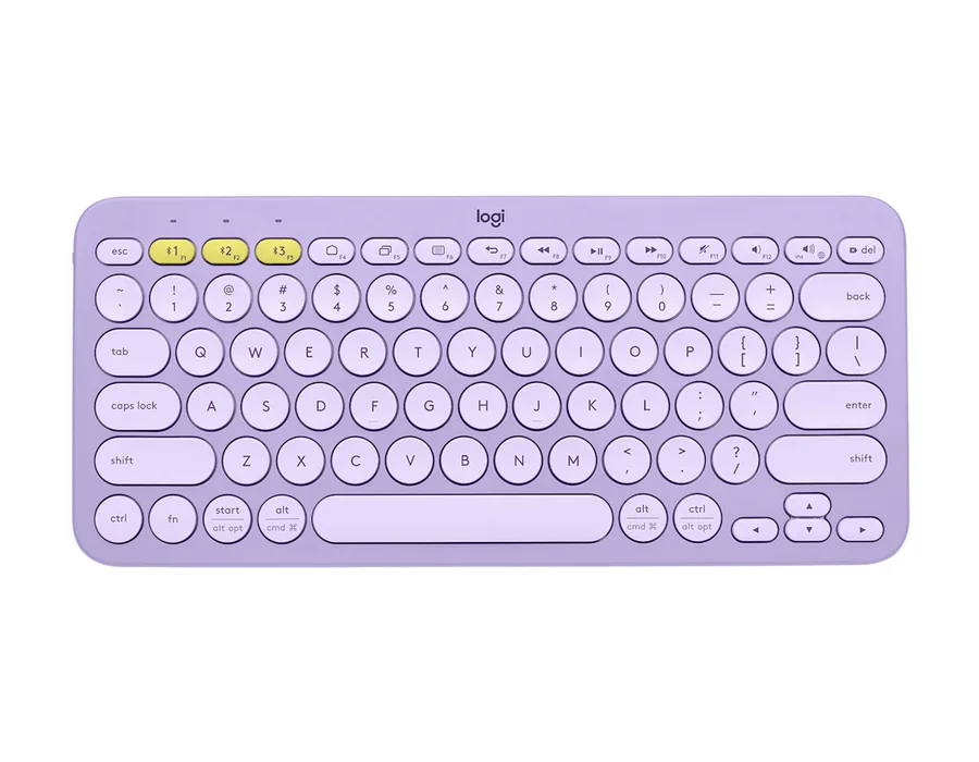 Logitech K380 Multi-Device Bluetooth Keyboard - Lavender Lemonade - English US (QWERTY)