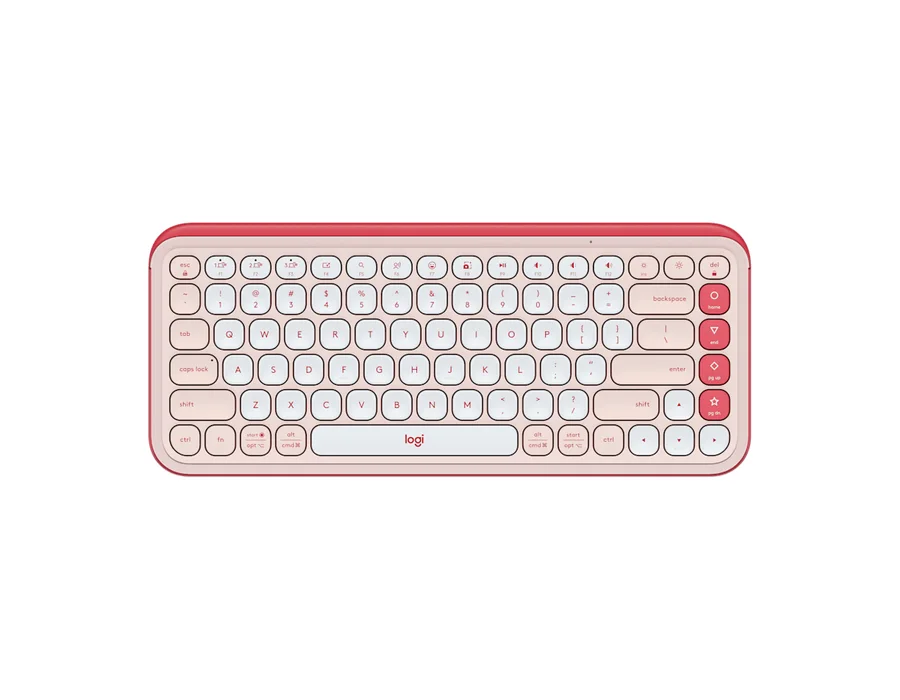 Logitech POP Icon Keys - Rose & Off White - English US (QWERTY)