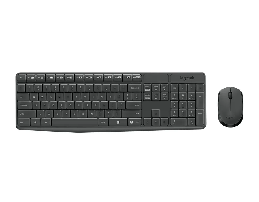 Logitech MK235 WIRELESS KEYBOARD AND MOUSE COMBO - Grey - English US (QWERTY)