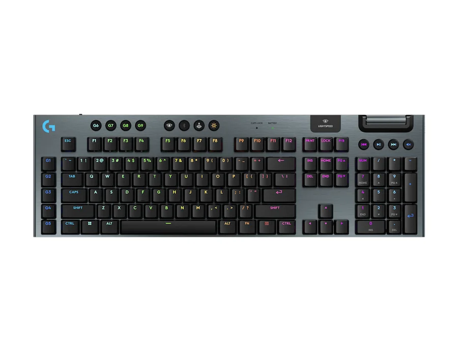 Logitech G G915 X LIGHTSPEED WIRELESS GAMING KEYBOARD - Black - English US (QWERTY) – Clicky