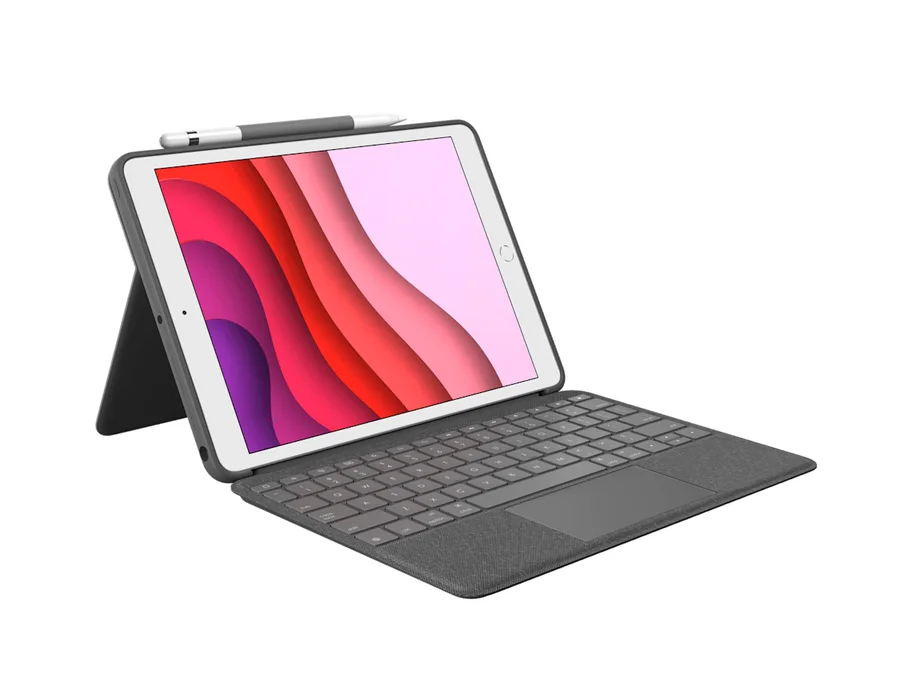 Logitech Combo Touch for iPad - Graphite - English US (QWERTY)