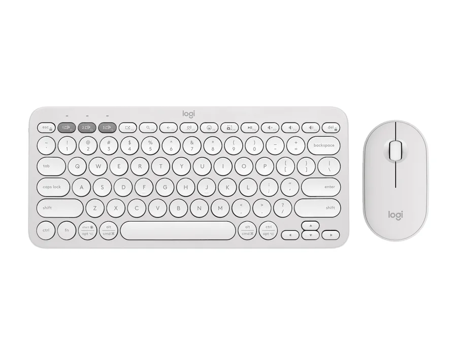 Logitech Pebble 2 Combo - Tonal White - English US (QWERTY)