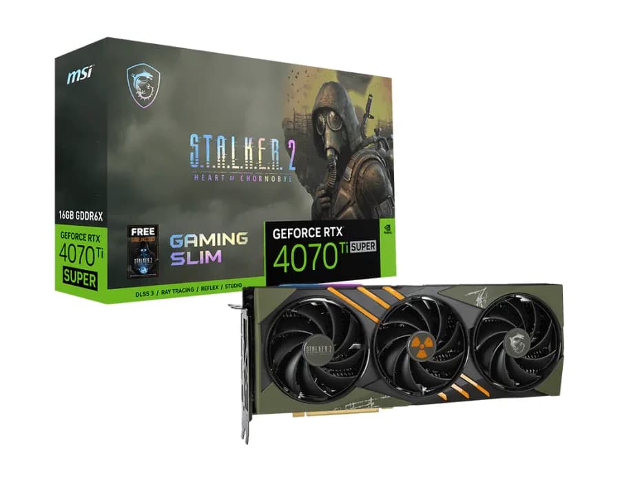 MSI GeForce RTX™ 4070 Ti SUPER 16G GAMING SLIM STALKER 2 EDITION