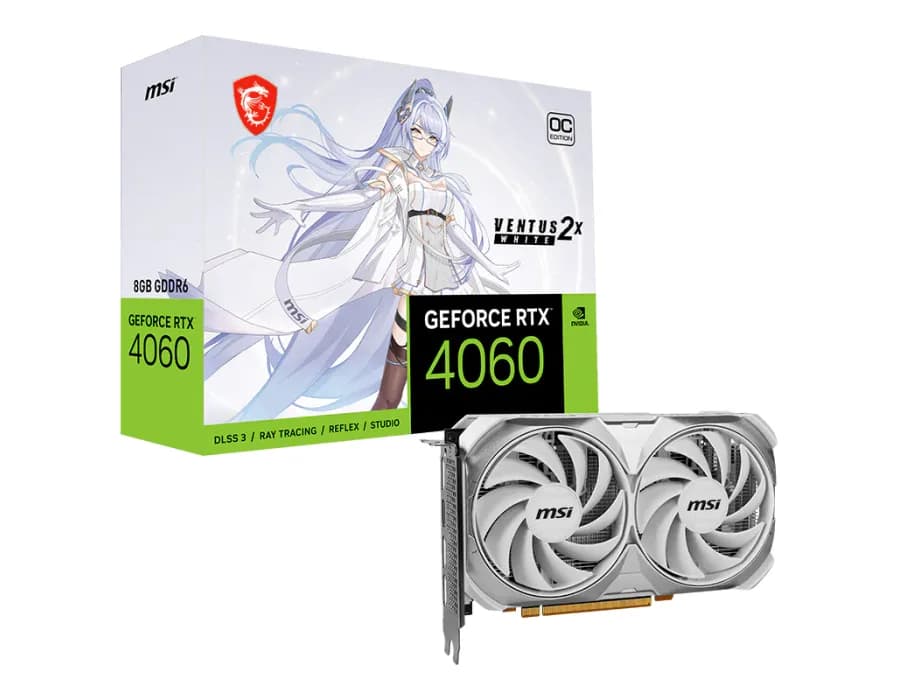 MSI GeForce RTX™ 4060 VENTUS 2X WHITE 8G OC VTS