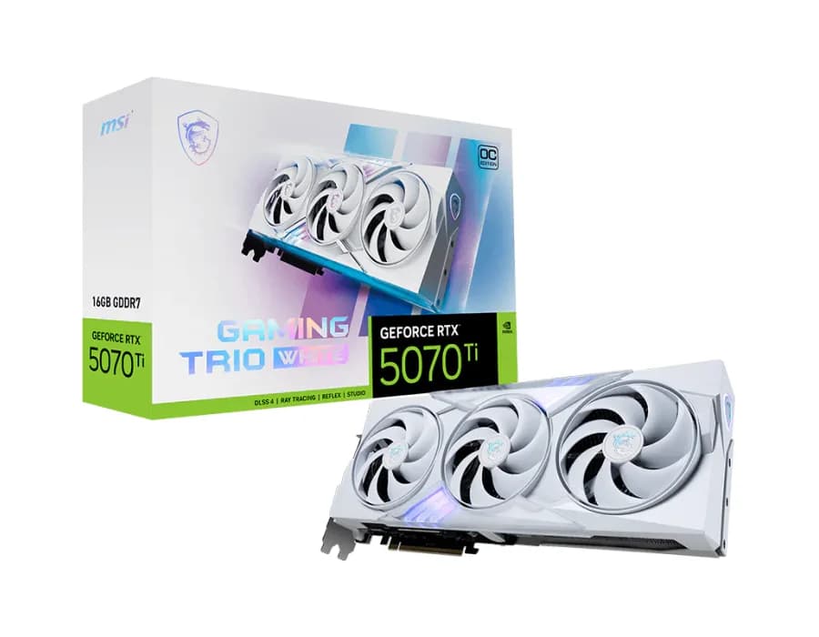 MSI GeForce RTX™ 5070 Ti 16G GAMING TRIO OC WHITE