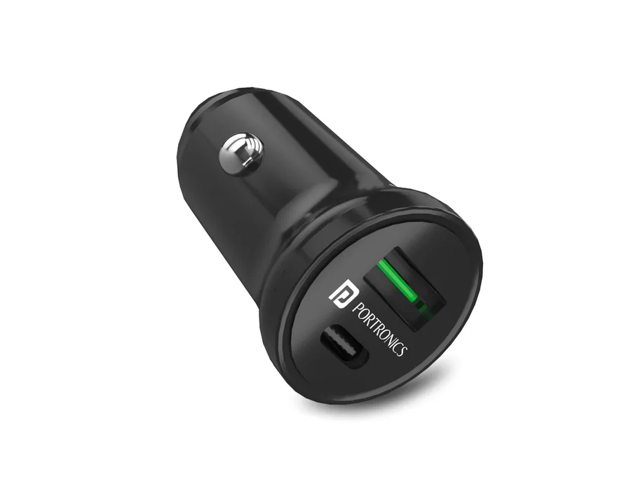 Portronics Car Power Mini — Black