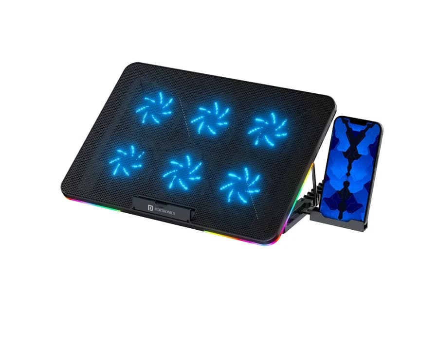 Portronics My Buddy Air Cooling Pad — Black