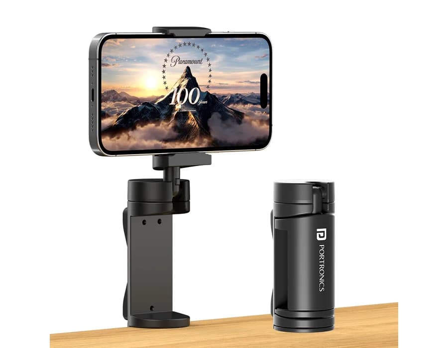 Portronics MoBot Clip — Black