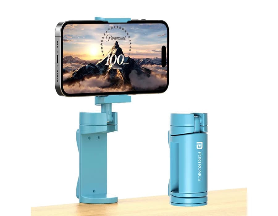 Portronics MoBot Clip — Blue