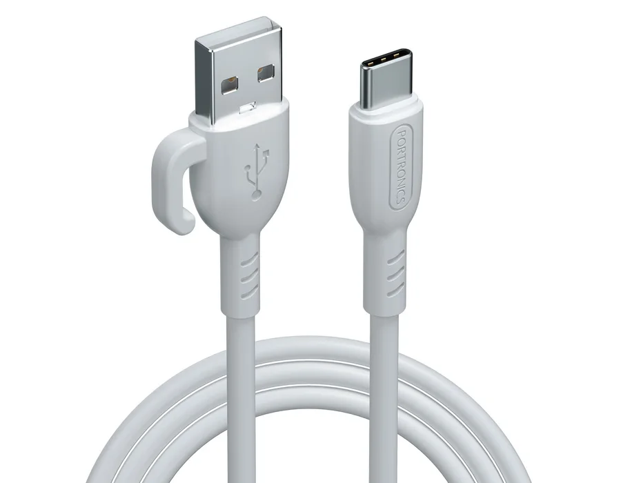 Portronics Konnect Core 3 - USB TO Type C — White