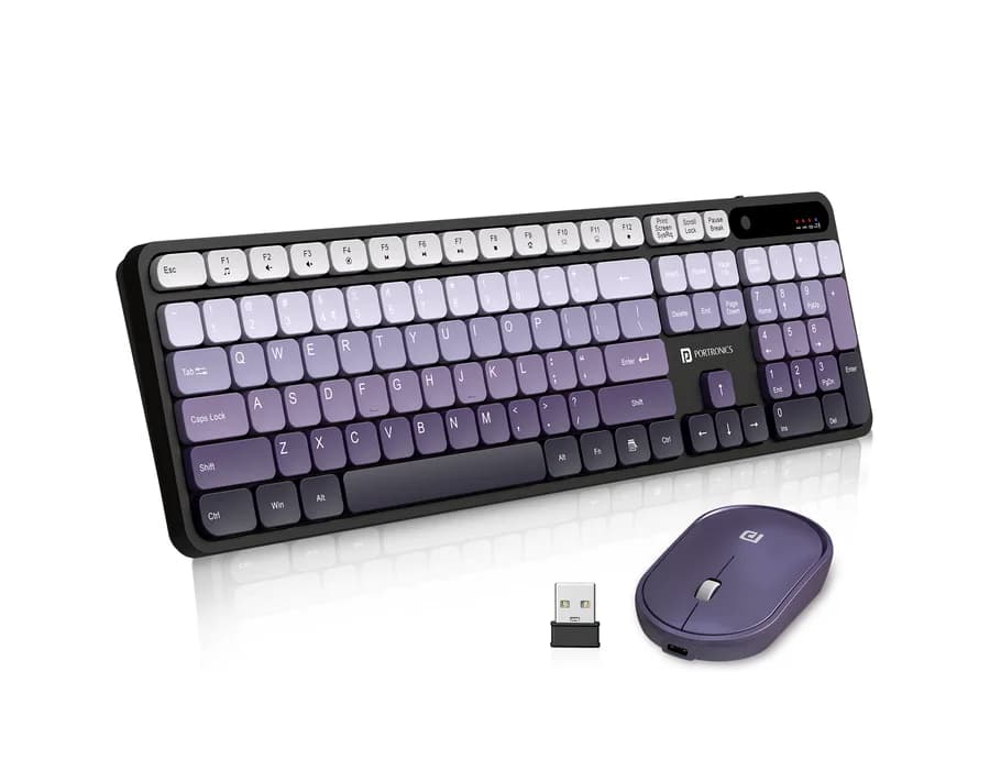 Portronics Key11 Combo — Purple