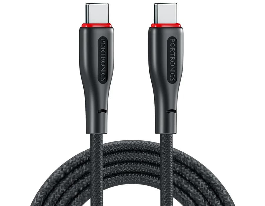 Portronics Konnect B - Type C To C Cable 100W 1.5M — Black