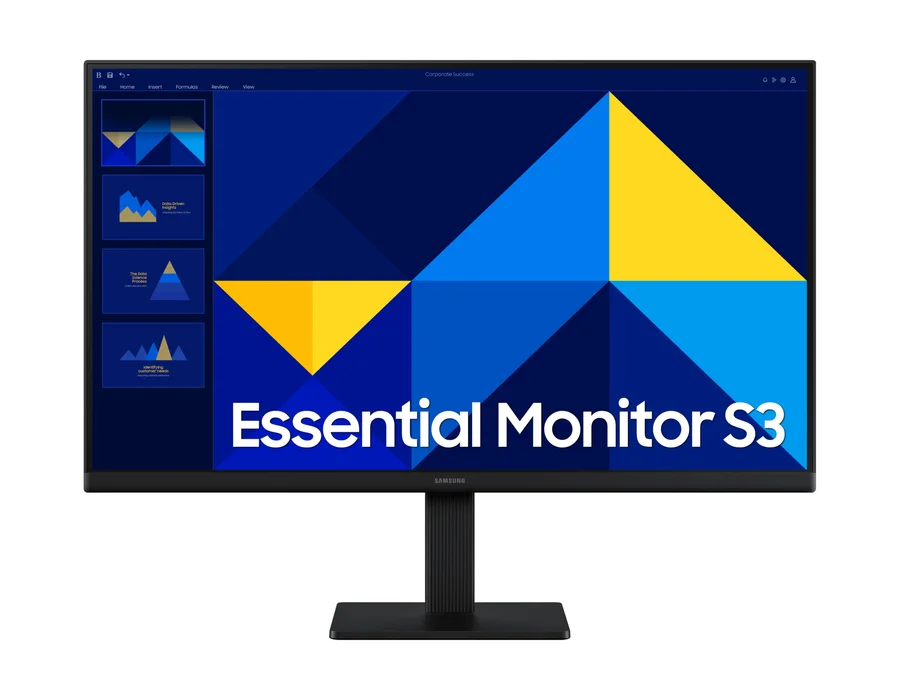 Samsung 60.5 cm (24) FHD Monitor with 100 Hz refresh rate, IPS Panel and borderless design – Black – LS24D300GAWXXL