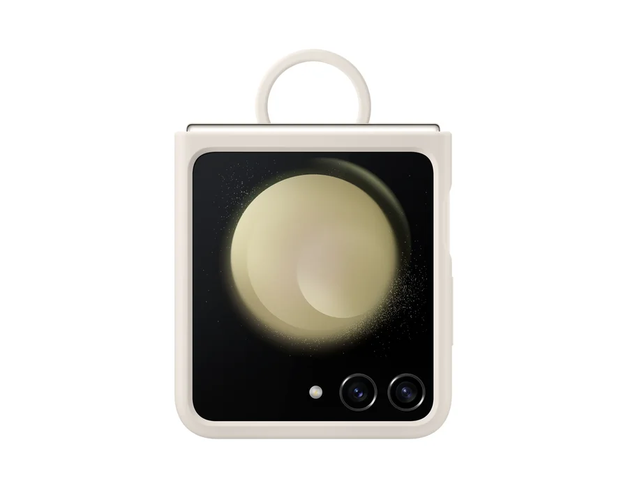 Samsung Galaxy Z Flip5 Silicone Case with Ring – Cream – EF-PF731TUEGIN