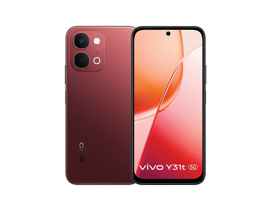 vivo Y31t 5G (4GB RAM, 128GB) – Crimson Red