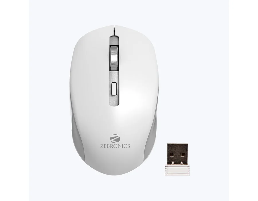 Zebronics Jaguar Wireless Mouse — White