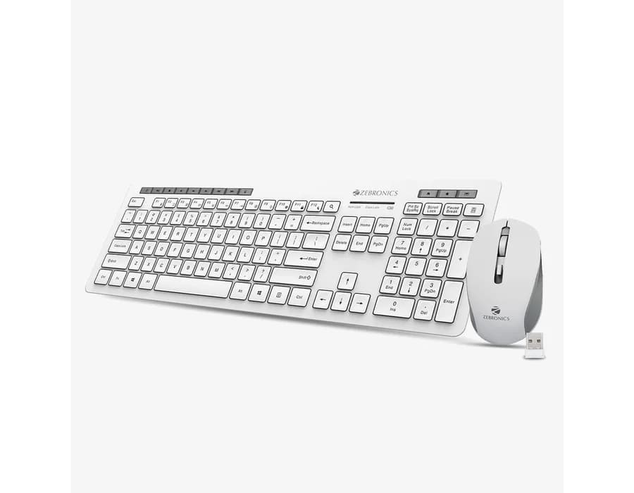 Zebronics Companion 500 Wireless Combo — White