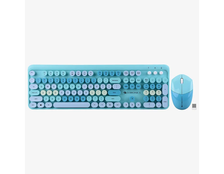 Zebronics Companion 301 Wireless Combo — Aqua Green