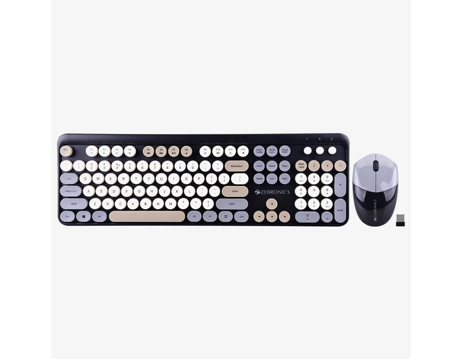 Zebronics Companion 301 Wireless Combo — Black+Grey