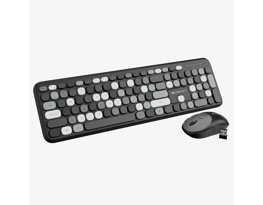 Zebronics Companion 302 Wireless Combo — Black+Grey