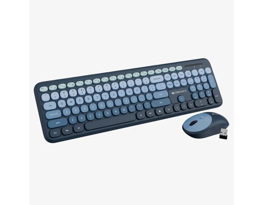 Zebronics Companion 302 Wireless Combo — Dark Blue