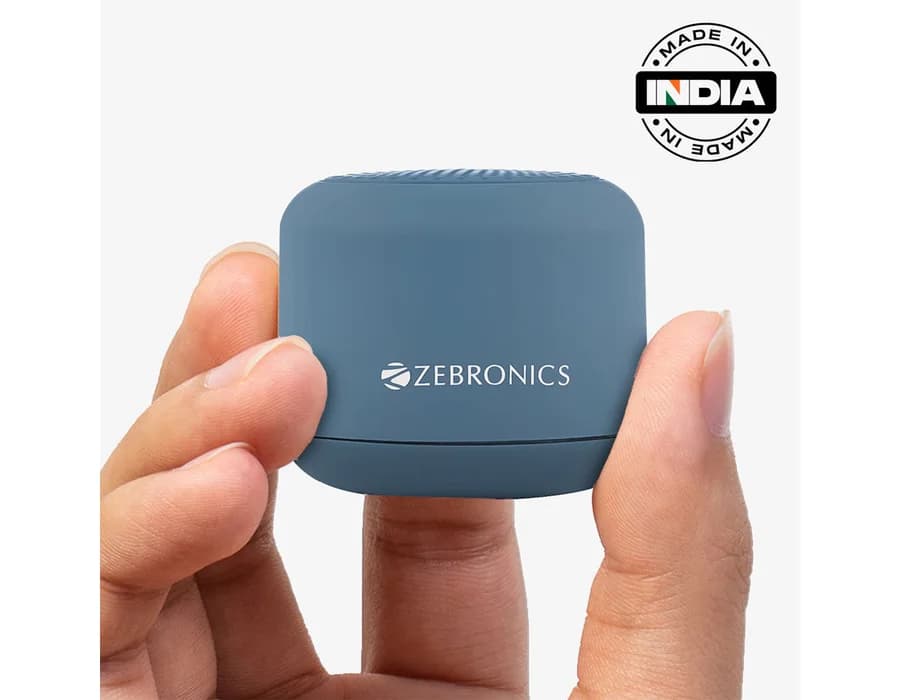 Zebronics Pixie Bluetooth Speaker (Tiny Size) — Blue