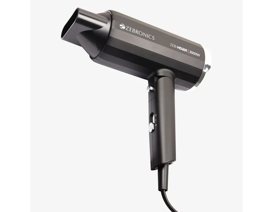 Zebronics HD201 Hair Dryer (Cold & Hot Air) — Black