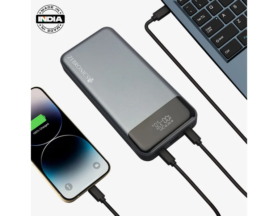Zebronics EnergiPod 27R3 Power Bank 27000 mAh 100W Fast Charging, for Laptop / Mobile