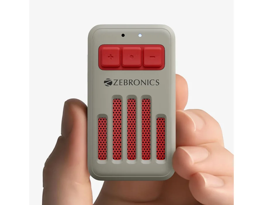 Zebronics Clipper 4W Wearable Bluetooth Speaker with Magnetic Clip-on — Gray
