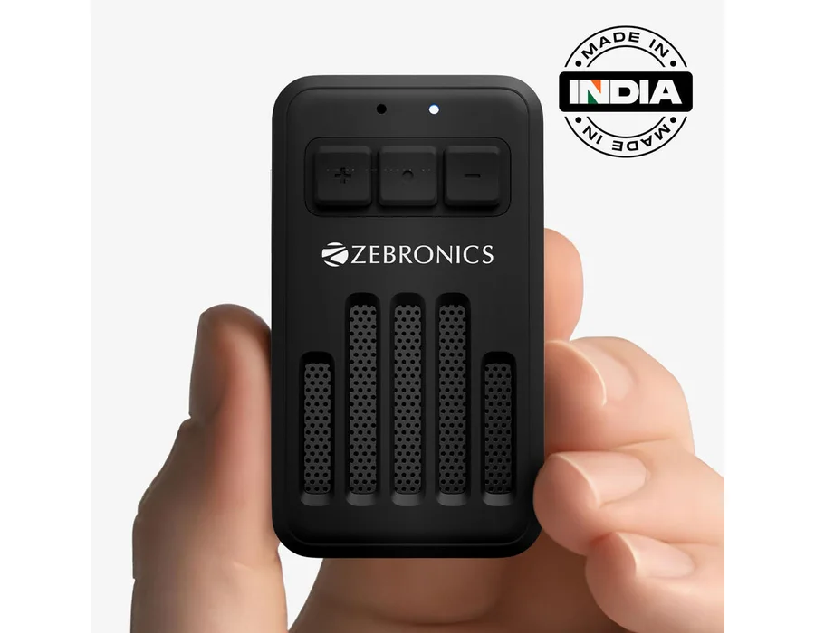 Zebronics Clipper 4W Wearable Bluetooth Speaker with Magnetic Clip-on — Black